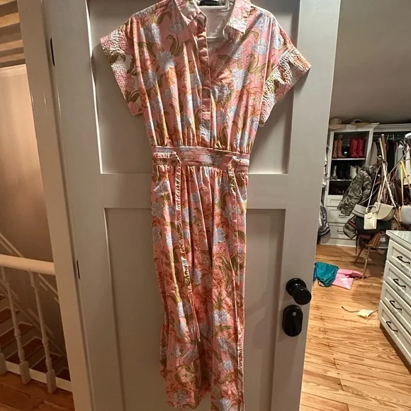 Chic Pink Floral Maxi Dress - Picture 2 of 2